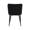 2/4/6 Pcs Dining Chairs Set Velvet Padded Seat Metal Legs Kitchen Armchair Home
