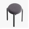 6x Stacking Dining Stool Side Chair Fleece Padded Guest Seat Kitchen Living Room
