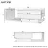 Coffee Table with LED Light, High-Gloss White With Drawer Living Room Furniture