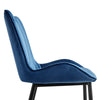 Set of 2 Velvet Dining Chairs Set Padded Seat Metal Legs Kitchen Home Furniture