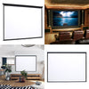 Pull Down Manual Projector Screen Ceiling Wall Mount 4:3/ 16:9 Home Office Movie