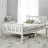 Solid Pine Wood Wooden Bed Frame White Grey Single Double Size Bed 3ft 4ft6