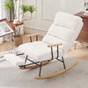 Lazy Rocking Chair Adjustable Recliner Rocking Sofa Nursing Armchair w/ Footrest
