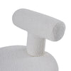 Teddy Fleece Vanity Stool Round Makeup Chair With Back For Bedroom Dressing Room