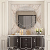 32 inch Round Silver Wall Mirror Gorgeous Decorative Glass Accent Mirror Bedroom