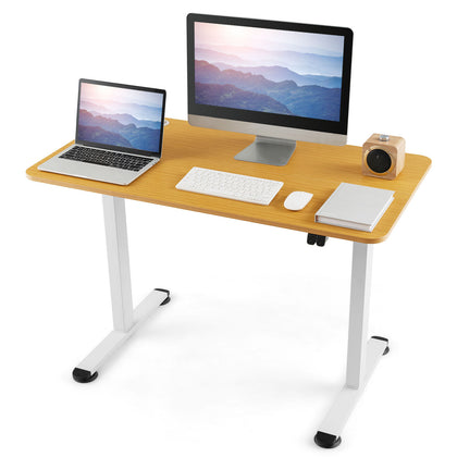 72-115CM Electric Standing Desk Sit to Stand Computer Workstation w/Cable Hole