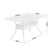 Rectangle Cast Aluminium Garden Bistro Outdoor Dinning Table w/Umbrella Hole