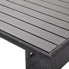 Nustone L Shaped Sofa Rattan Garden Patio Dining Set - Seating 8 in Black 10C01D