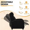 Adjustable Boucle Reclining Chair For Living Room Bedroom Home Theater Black