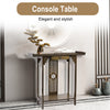 Industrial Console Table Rustic Wood Side Table Hallway Storage Shelf w/ Drawers