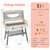 Kids Barbecue Grill Playset Wooden Kitchen Playset Pretend Toy BBQ Set