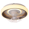 LED Ceiling Fan Light Dimmable Living Room 20 inch Lamp Pendant Smart Control