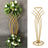 50-100CM Gold Geometric Plinth Flowers Stand Pedestal Wedding Decor Centrepiece