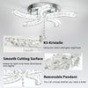 Modern Crystal Chandelier LED Ceiling Light Mini Pendant Light Living Room Epwqo