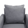 Grey Linen Armchair Simple Design Accent Tub Seat Fireside Chair Single Sofa