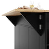 Kitchen Island on Wheels Rolling Kitchen Storage Trolley with Extendable Worktop