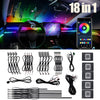 18 in 1 Full RGB LED Bead Symphony Dream Car Interior Ambient Lighting Kit APP