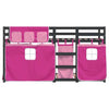 Bunk Bed with Curtains 90x190 Solid Wood Pine D3E4