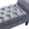 Velvet Fabric Storage Ottoman Bench Toy Bedding Organized Box Window Seat Chair