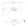 LED Ceiling Light Ring Fixture Dining Living Room Bedroom Dimmable Lamp UK stock