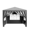 Gazebo Marquee 4x3m Heavy Duty Garden Party Canopy Waterproof Tent w/Sides Grey