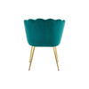 Tub Chair Accent Chair Curved Back Velvet Upholstered Armchair metal Legs Green