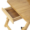 Bamboo Laptop Desk Stand Foldable Leg W/Drawer Notebook Sofa Bed Table Tray UK