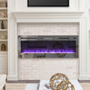 40 50 60 inch Electric Wall Mounted LED Fireplace 12 Color Wall Inset Into Fire