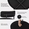 Set of 4 Modern Dining Chair Upholstered Soft Kitchen Chairs Teddy Fleece Black