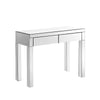 Glass Mirrored Dressing Table Makeup Vanity Desk Bedroom w/ Drawer&Mirror&Stool