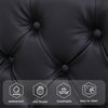 LED Bed Frame Faux Leather Gas Lift Up Ottoman Storage Bed 4ft6 Double Bed Black