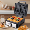 1600W 2 Slice Electric Waffle Maker Non-Stick Belgian Waffle Machine Adjustable