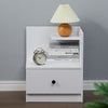 Modern White Bedside Table Cabinet Lamp Stand Drawer Storage Nightstand Bedroom