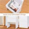 Dressing Table With Mirror Drawers Stool Set Bedroom Makeup Desk Vanity Table UK