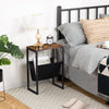 Narrow Side Table Slim Bedside Table with Magazine Holder Sling Sofa End Table