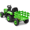 12V Kids Ride On Tractor W/ Trailer Electric 3-Gear-Shift Ground Loader Toy Car