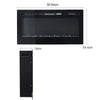 36, 40, 50, 60, Inch Electric Wall Glass Fire Black Frame Media Insert Mounted