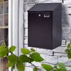 Wall Mounted Outdoor Large Lockable Mailbox Steel Locking Home Letter Post Box