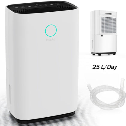 25L DEHUMIDIFIER AIR PURIFIER WITH HUMIDISTAT LCD DISPLAY FOR HOME LAUNDRY UK