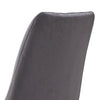 2x Grey Dining Chairs Velvet Padded Seat Kitchen Dining Room Chair Modern