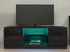 Modern TV Stand Unit Cabinet High Gloss 2 Door Sideboard with RGB LED Lights