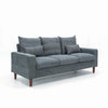 Panana Linen Fabric 2 & 3 Seater Sofa Couch with Wood Legs 3 Colours