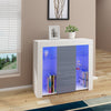 High Gloss Door Sideboard Buffet Cabinet Cupboard TV Unit Stand with LED Light