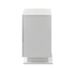White High Gloss Drawers Front Bedside Table SideTable Night Stand LED Light