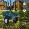 Heavy Duty Plastic Two Wheeled Garden Yard Wheelbarrow Pneumatic Tyre 150KG