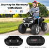 Kids Ride on Car 24V Soft Start Electric Vehicle with LED Lights-Black