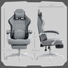 Ergonomic High Back Gaming Chair for Adults with Footrest, Lumbar Support, Grey