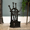 41cm Tall Black Victorian 4 Piece Fireside Companion Set Fire Place Tool Set