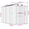 Garden Shed Anthracite 191x215x198 cm Galvanised Steel