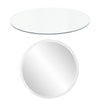 16'' Round Wall Mirror Self Adhesive Stick Bathroom Bedroom Office Vanity Decor
